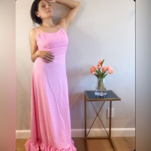 Brand new long dress, perfect for garden party, wedding, prom, Feminine, Pink
